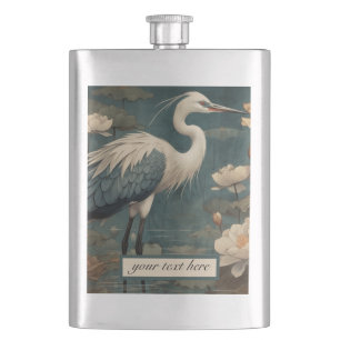 Cantil Vintage botanical blue crane personalizável