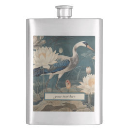 Cantil Vintage botanical blue crane personalizável
