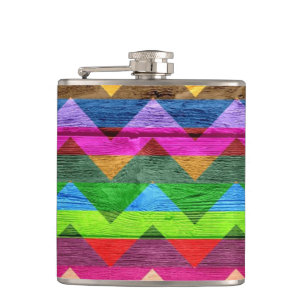 Cantil Vintage Chevron Wood Abstrato nº 4