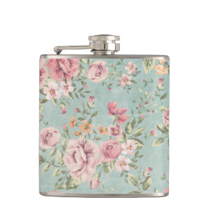 Cantil Vintage chique floral, cor-de-rosa, elegante