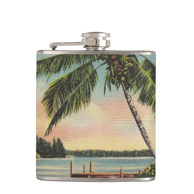 Cantil Vintage Coconut Palms Tropical Breeze Sunset (Frente)