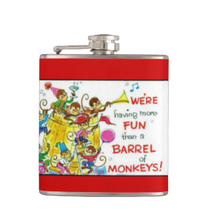 Cantil Vintage Colorida Mais Divertida Barril de Macacos