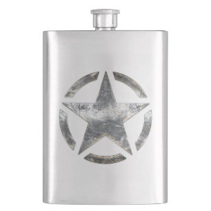 Cantil Vintage do estêncil da estrela no estilo de aço 