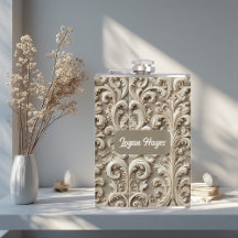 Vintage Elegance Baroque Swirl Grandeur Soft Ivory