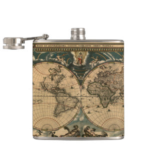 Cantil Vintage Old World Map History-lover Design