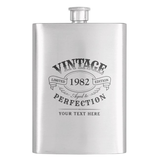 Cantil Vintage Personalizada Idade para Perfecção Anivers (Frente)