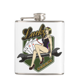 Cantil Vintage Pin Up Girl Flask