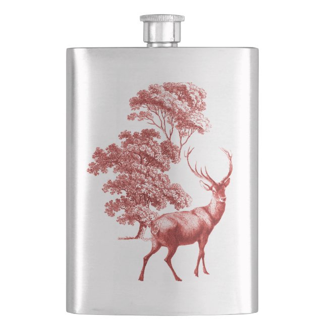 Cantil Vintage Red Deer in Forest (Frente)