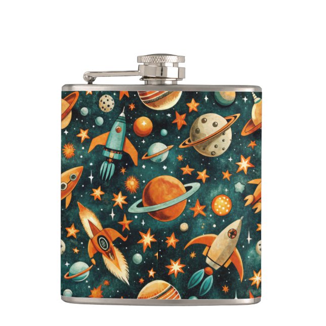 Cantil Vintage Spacecraft Rocket ships Pattern - Cosmos(3 (Frente)