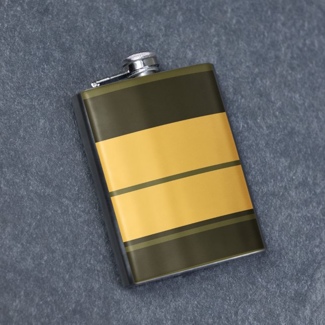 Cantil Vintage Yellow and Green Stripes (flask)