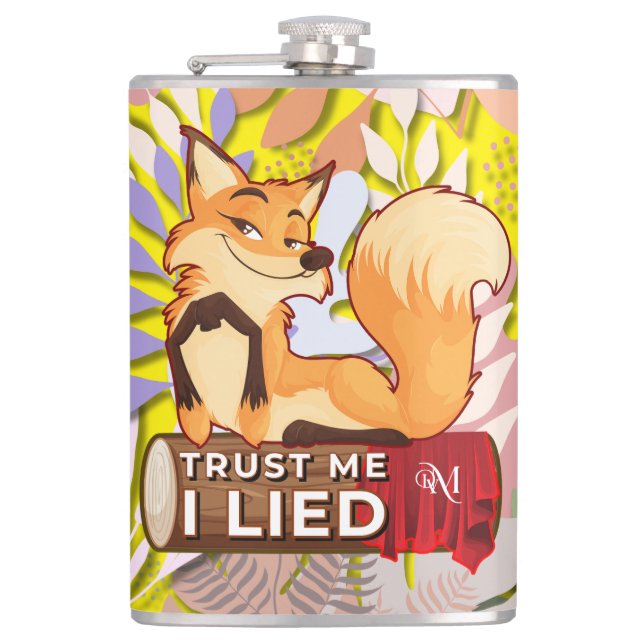Cantil Vinyl Flask 8oz : Trust Me (amarelo) (Frente)