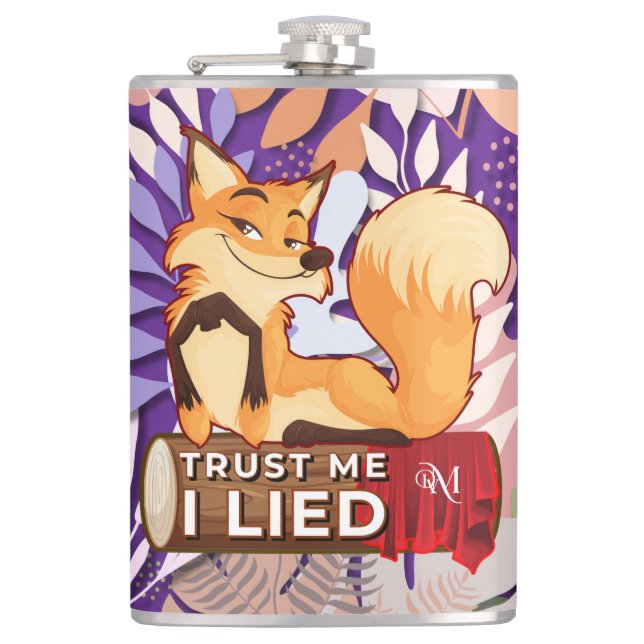 Cantil Vinyl Flask 8oz : Trust Me (roxo) (Frente)