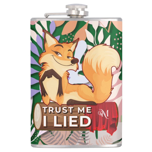 Cantil Vinyl Flask 8oz : Trust Me (verde) (Frente)