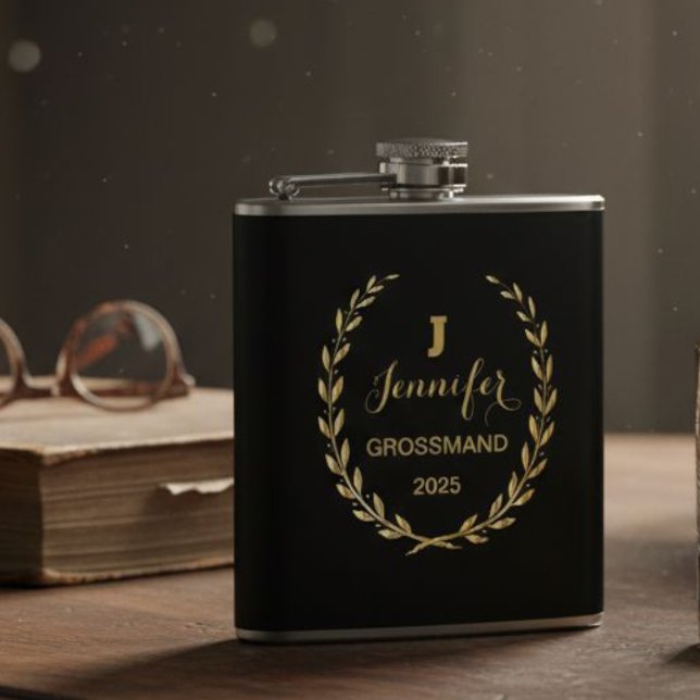 Cantil Vinyl flask with personalized black design  (Criador carregado)