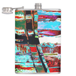 Cantil Vinyl Wrapped Flask – Collapse Reflection Abstract