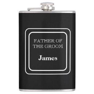 Cantil Vinyl Wrapped Flask-Padre De Groom