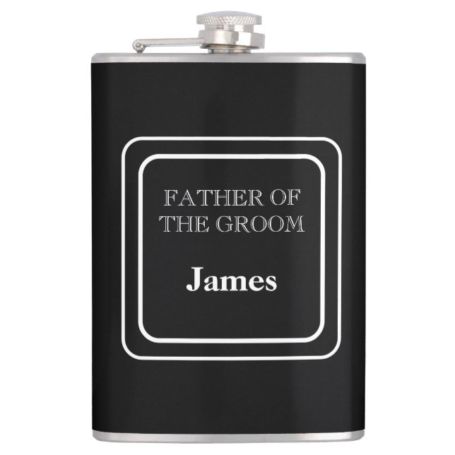 Cantil Vinyl Wrapped Flask-Padre De Groom (Frente)