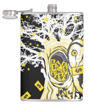 Vinyl Wrapped Flask – Urban Tree Owl & Wealth