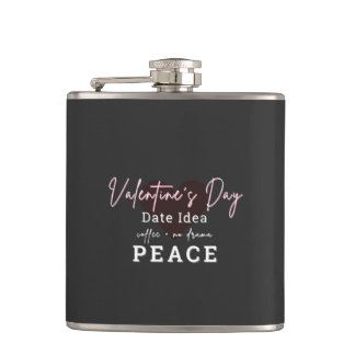 Cantil Vinyl Wrapped Flask Valentines Day Peace