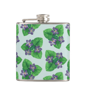 Cantil Violetas em azul-de-vidro marinho