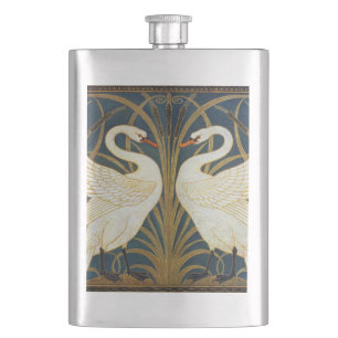 Cantil Walter Crane Cisne Vintage e Íris Art Nouveau