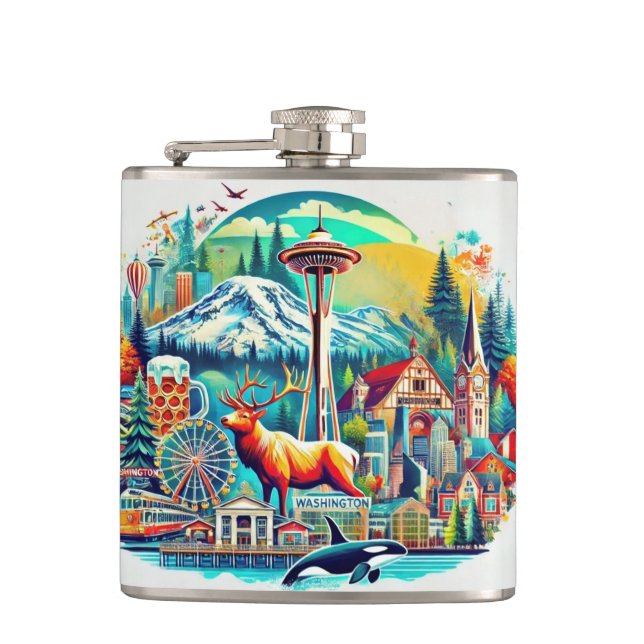 Cantil Washington State Adventure Flask (Frente)