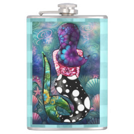 Cantil Whimsical Abstract Mermaid Nautical Teal Seashells