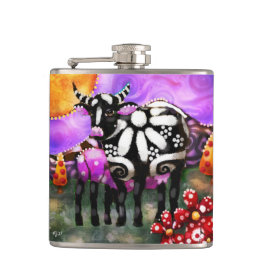 Cantil Whimsical Abstract Momma & Baby Cow Funky Farm