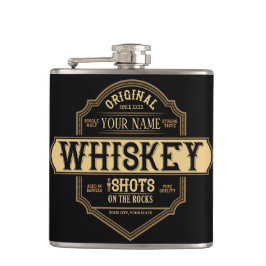Cantil Whiskey personalizado no Bar do rótulo do líquido 