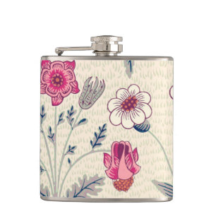 Cantil William Morris Daisy Padrão Floral Vermelho Laranj