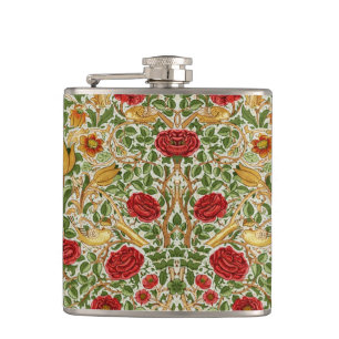 Cantil William Morris Rosa & Pássaros Chintz Vermelho