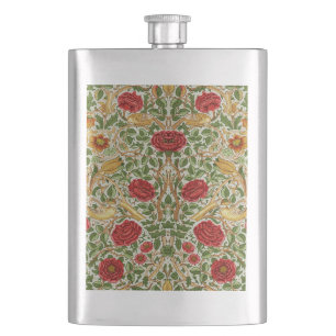 Cantil William Morris Rosa & Pássaros Chintz Vermelho