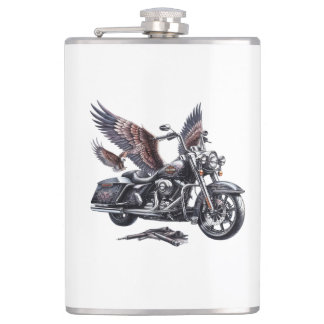Cantil Winged Harley-Davidson Motorcycle Watercolor Illus