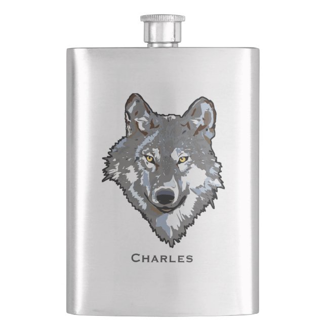Cantil Wolf Custom Flask (Frente)