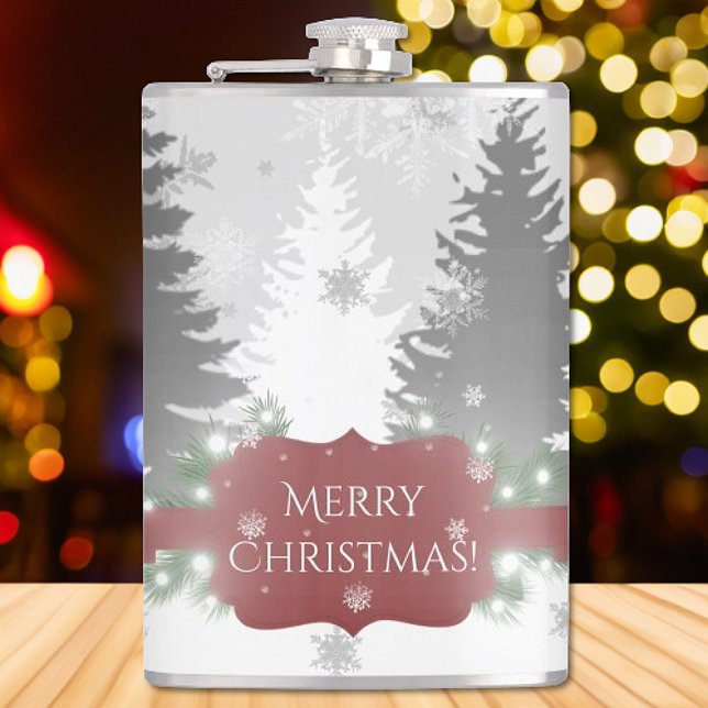 Cantil Wonderland Flask de inverno - Vermelho (Red Winter Wonderland Flask)