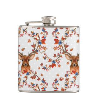 Cantil Woodland Deer Vinyl Wrapface Flask