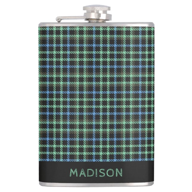 Cantil Xadrez de nome personalizado / Padrão de Tartan (Frente)