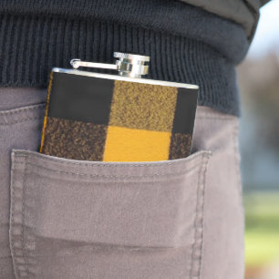 Cantil Xadrez Flannel Buffalo Textura amarela de lumberja