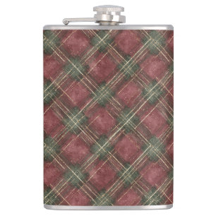 Cantil Xadrez Vermelho Burgundy Verde