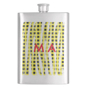 Cantil Yellow Black checkboard add name monograma name le