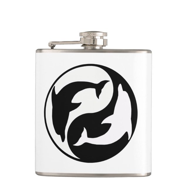 Cantil Yin Yang Dolphins Flask (Frente)