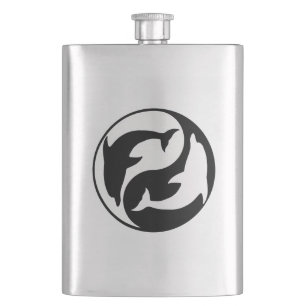 Cantil Yin Yang Dolphins Flask