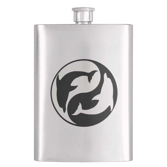 Cantil Yin Yang Dolphins Flask (Frente)