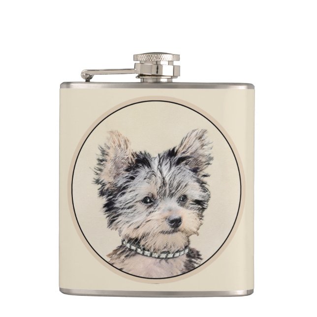 Cantil Yorkshire Terrier Puppy Pintura Original (Frente)