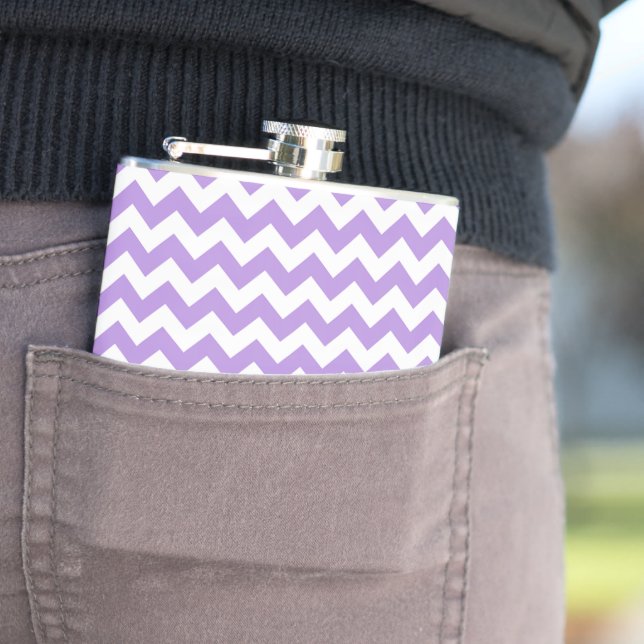 Cantil Zigzag Roxo, Chevron Roxo, Padrão Geométrico (In loco)