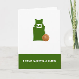 Cantinho De Basquete Com Cartão De Aniversário De 
