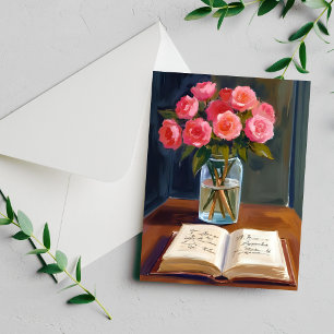 Cantinho de Leitura Cardo de Rosa Rosa Aguarela