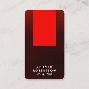 Canto Arredondado Cartão de visita de Greve Vermel