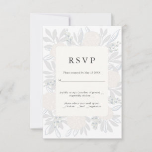 Canto das flores elegante design de RSVP de casame
