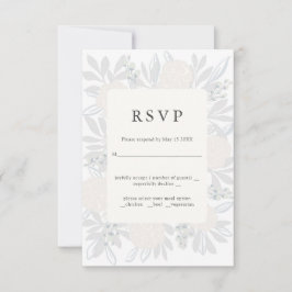 Canto de flor elegante design de RSVP de casamento
